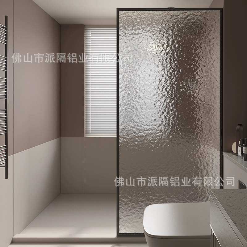 定制淋浴房固定玻璃隔断卫生间浴室干湿分离屏风无边框浴屏淋浴间