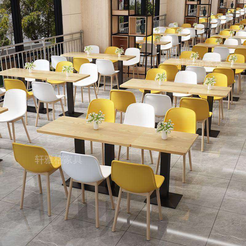 商用食堂餐桌椅学校公司员工餐厅奶茶小吃店洽谈休息区美食城桌椅,住宅家具,板木餐桌,淘宝优惠券,粉丝福利购,淘宝优惠卷