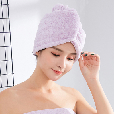 日系浴巾两件套干发帽浴帽套装女B童家用加厚比纯棉吸水速干不掉