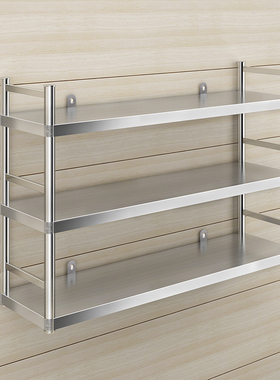 不锈钢吊架厨房置物架3层微波炉挂墙上调味架托壁式2省Z空间货架