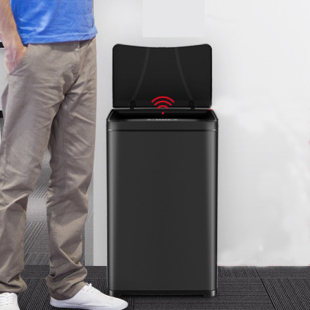 智能感应a垃圾桶大号厨房带盖不锈钢家用30L40L50升办公室商用酒