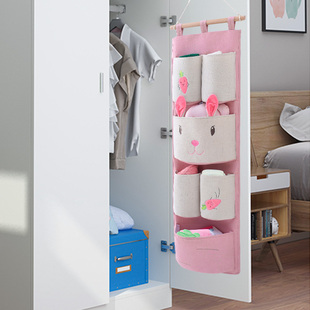 大容量布艺收纳袋挂袋墙挂式杂z物袋墙上多层收纳门后床头储物袋