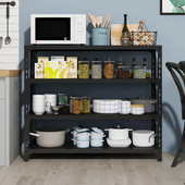 多层收纳架自由组合厨房货架角钢家用置物K架万能角铁卫生间整理