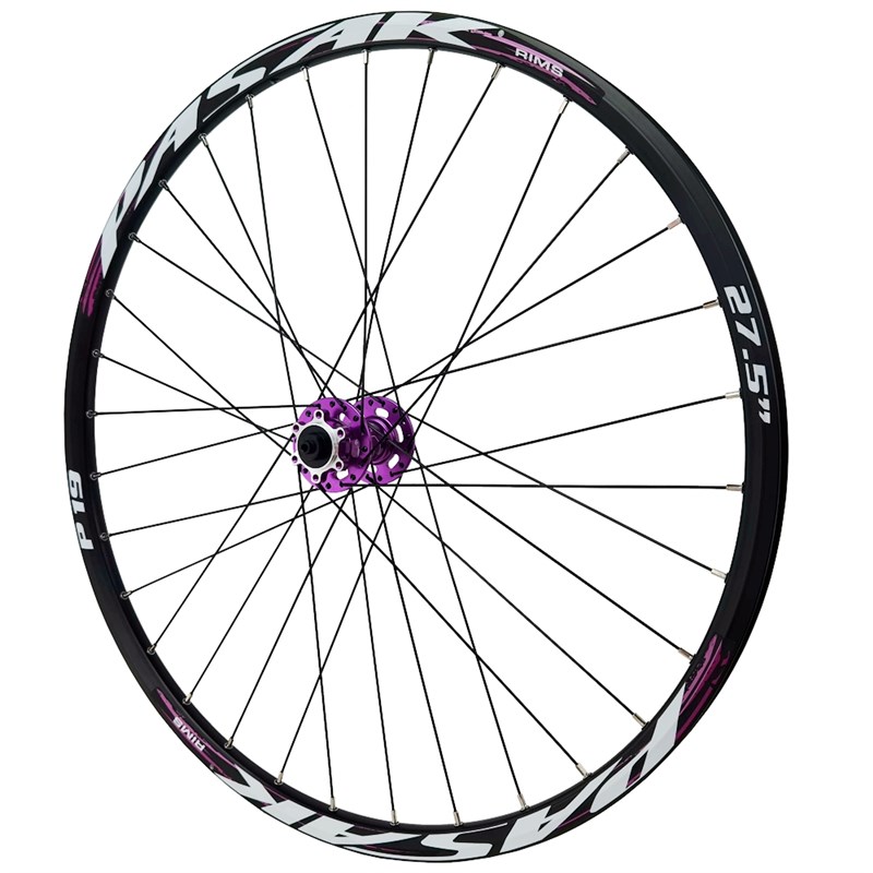 登山自行车轮组24 26 s27.5 29寸铝合培林轴承快拆桶轴车轮六爪紫