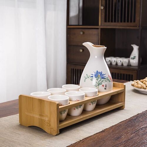 一斤装青瓷酒h具套装复古分酒器家用陶瓷黄清酒小酒盅酒壶喝白酒