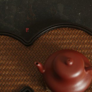 重竹茶盘干泡台竹制席面壶承功F夫茶具家用便携小茶台茶托盘 日式