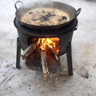 户外柴火灶老式移动材火土灶台柴火炉烧木柴的小型农村铁炉子家用