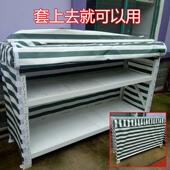 阳台柜子罩布彩条纯色拉链罩子 防尘防雨罩子 户外桌椅 设备罩布