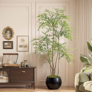 快速发货c仿真南天竹高品质大型落地摆件室内客厅家居装 饰仿生绿
