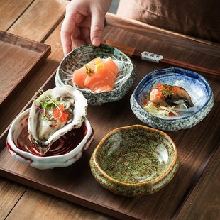 快速发货精致5英寸小碟陶瓷高脚碟小H吃干果碟日式 碟子漂亮好看