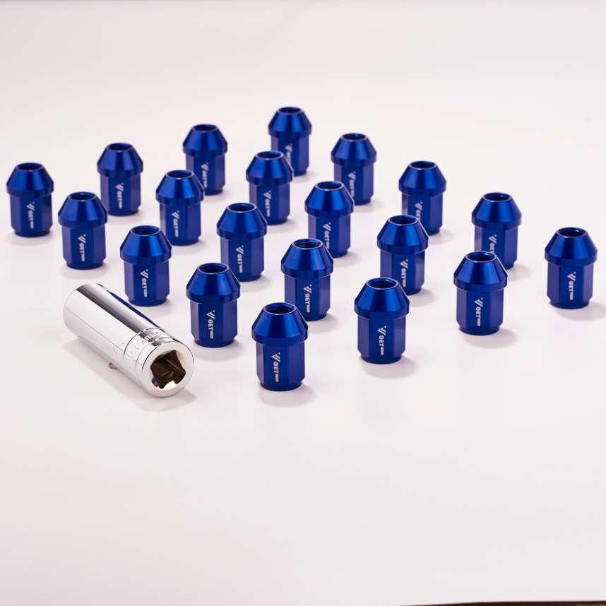 含税轮毂螺母长35MM盲孔汽车改装通用7075铝合金螺丝螺帽