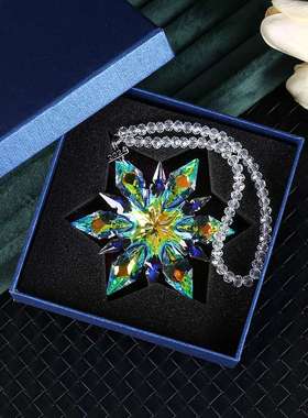 冰雪奇缘汽车挂件 水晶雪花吊坠饰品 车挂吊坠车用挂件厂家