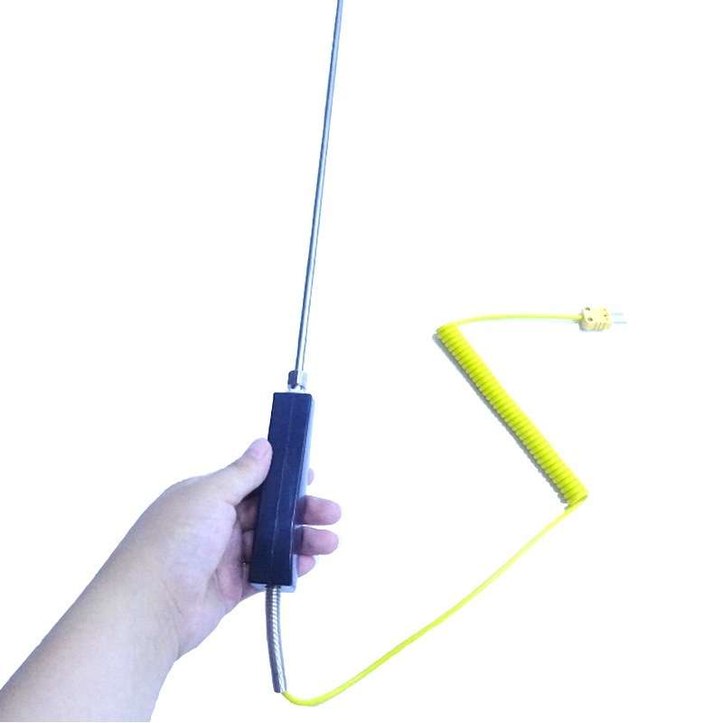 1300度高温探头K型热电偶手柄探棒型高温炉火焰空气体液体探头