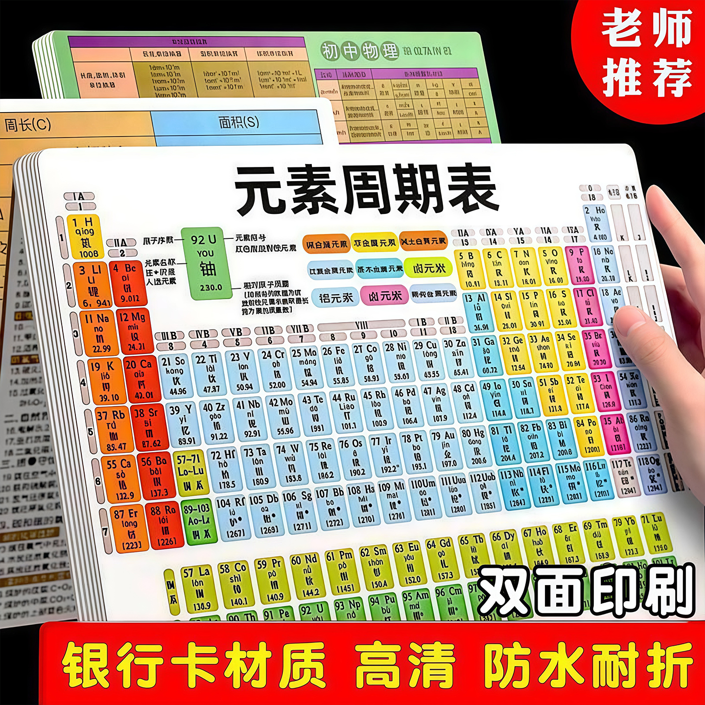 初中化学元素周期表实物卡知识图