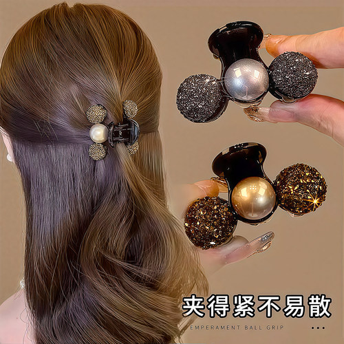 半扎发发夹女后脑勺温柔披肩抓夹
