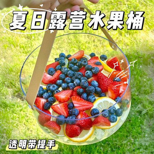 野餐篮春游水果冰桶野炊手提篮子