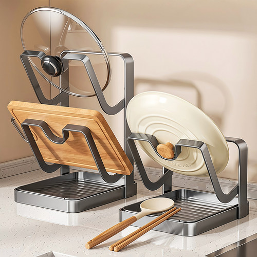 厨房锅盖架壁置物架台面放砧板