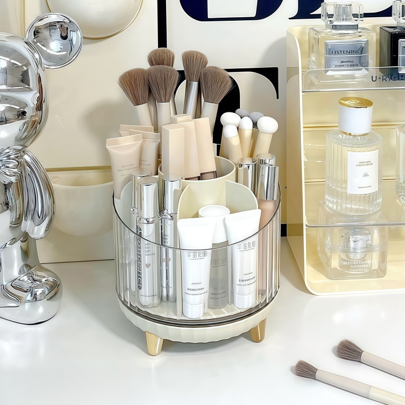 旋转化妆刷收纳筒桌面大容量