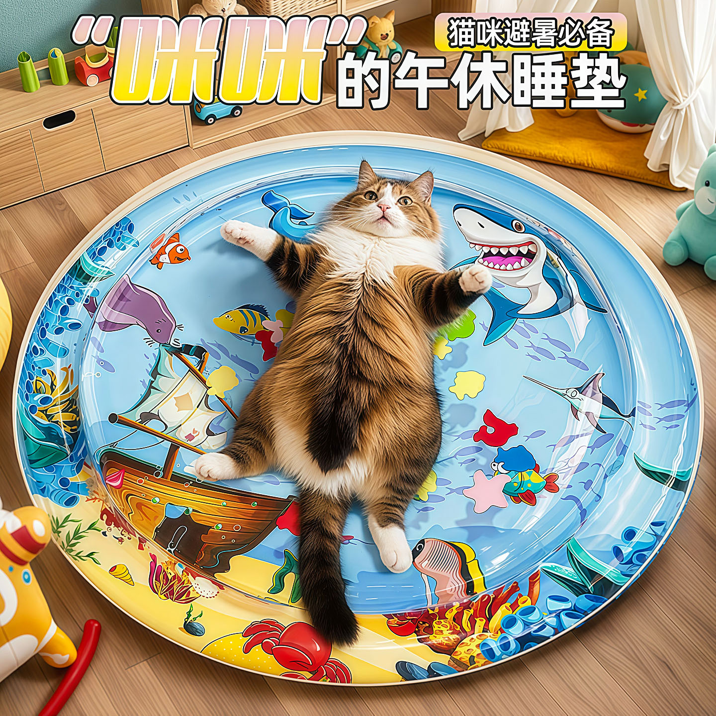 猫狗夏季充气拍拍水垫加厚防抓