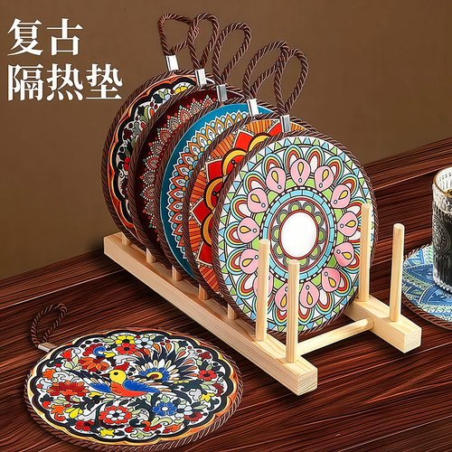 复古隔热垫耐高温餐桌防滑餐盘垫