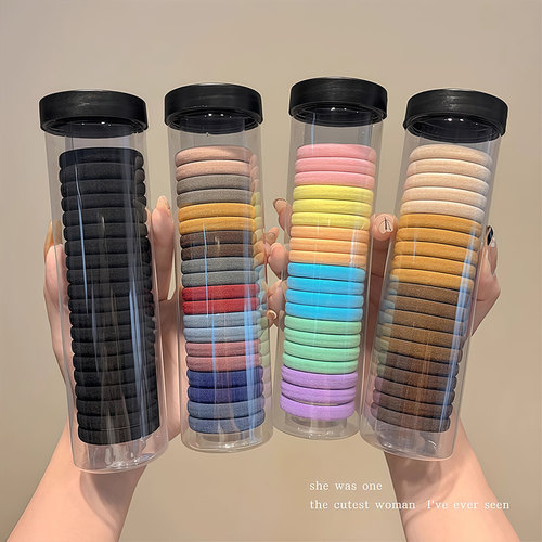 2025新款皮筋黑色发绳高弹力耐用