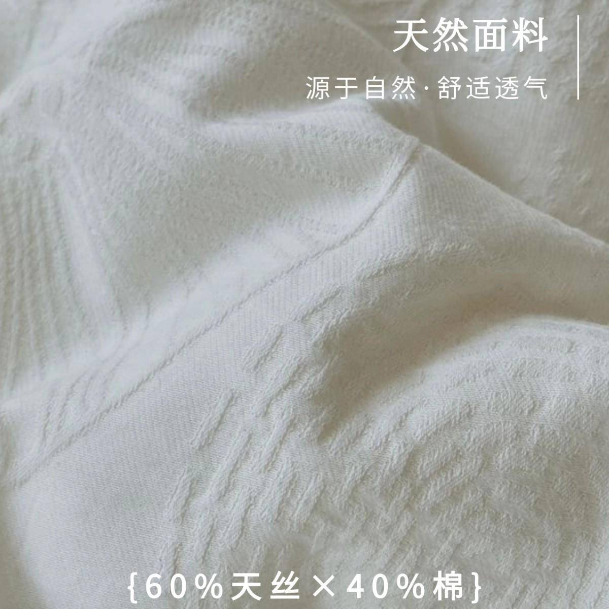 A类|天丝棉麻拼搭款件套床单被套简裸约季四Z8通用四床品可睡