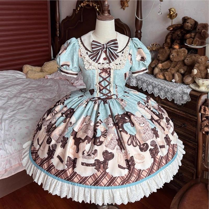 现货薄巧op甜厨心动玩偶原创实体店设计lolita图甜款可爱