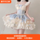 小芙蝶lolita芭蕾风洛丽塔裙吊带连衣裙JSK蓝色花边蝴蝶结公主裙