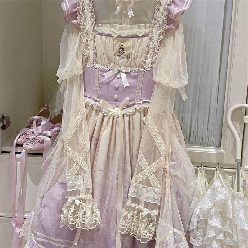 芭蕾兔内搭 梦境人偶Lolita网纱蕾丝内搭上衣蕾丝衫超仙喇叭袖,模玩/动漫/周边/娃圈三坑/桌游,lolita衬衫/内搭,淘宝优惠券,粉丝福利购,淘宝优惠卷