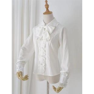 衬衫 娃娃领洛丽塔搭配蝴蝶结长袖 上衣百搭 秋冬内搭新款 LOLITA衬衫