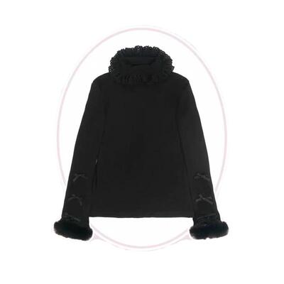 秋冬款lolita内搭长袖德绒加厚保暖上衣柔软亲肤爆款洛丽塔打底衫