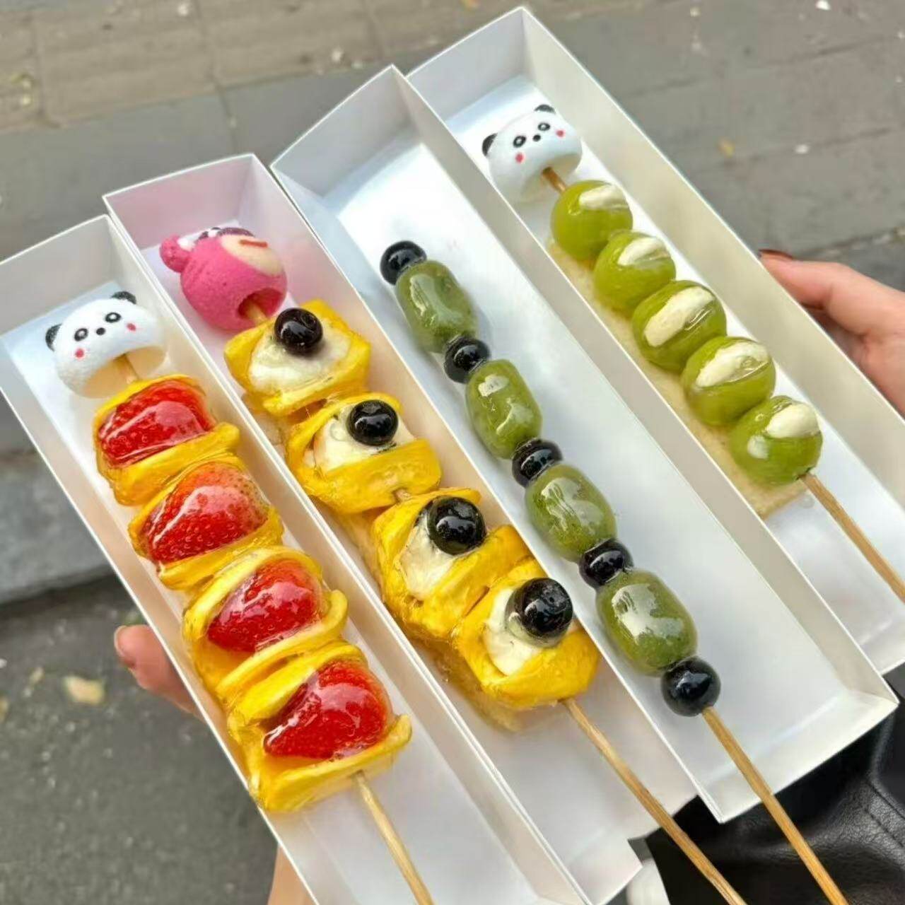 超长糖葫芦包装盒零食礼物打包网红甜品点心蛋糕加长条一次性手提