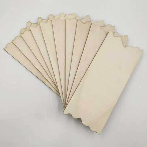 24 Pcs Wooden Pieces Environmental Number Plate Wood Chips