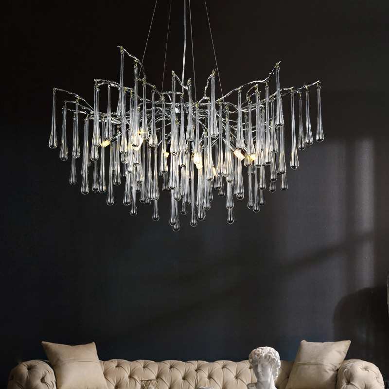 客厅吊灯轻奢法式水晶树枝灯后现代大气餐厅复古枝形卧室灯具