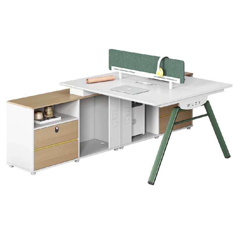 E0级环保办公桌椅组合简约现代四人职员办公桌员工位卡座办公家具