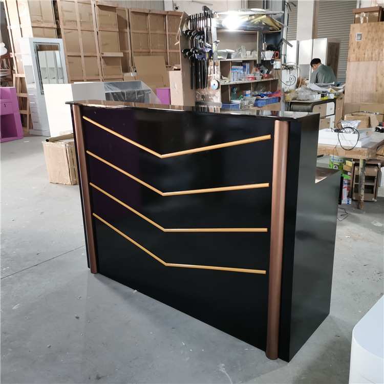 玫瑰金收银台女装前台北欧接待台简易蛋糕童装店柜台轻奢店铺吧台