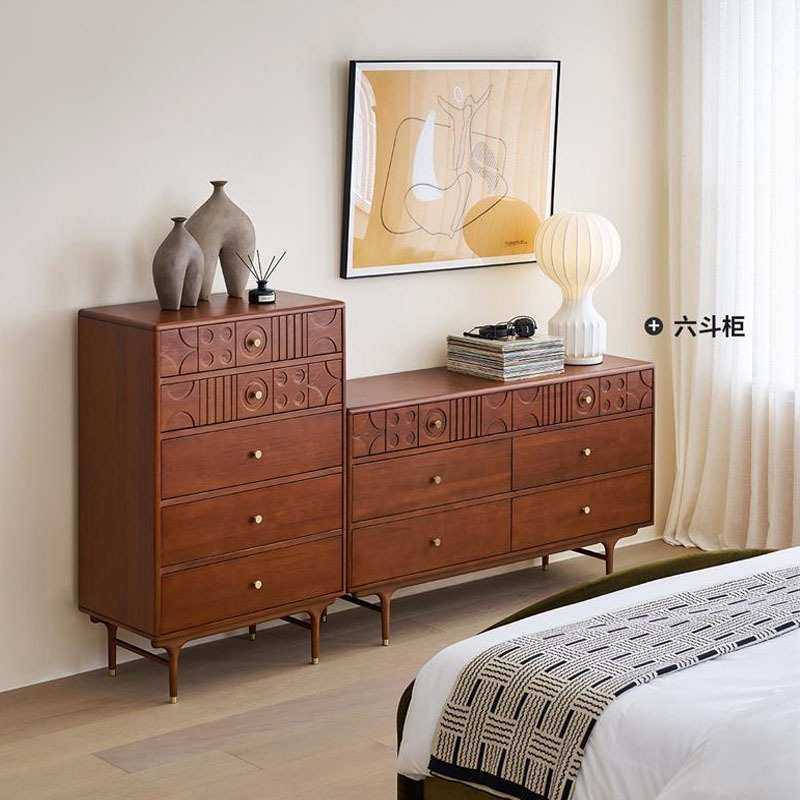 马德里五斗柜中古复古风实木客厅靠墙储物柜卧室置物收纳柜#,电子元器件市场,其它元器件,淘宝优惠券,粉丝福利购,淘宝优惠卷