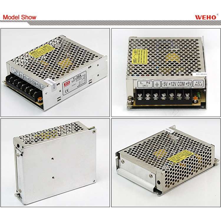 开关电源三组电压+5V/+12V/-5V开关电源 保修2年 型号T-30A