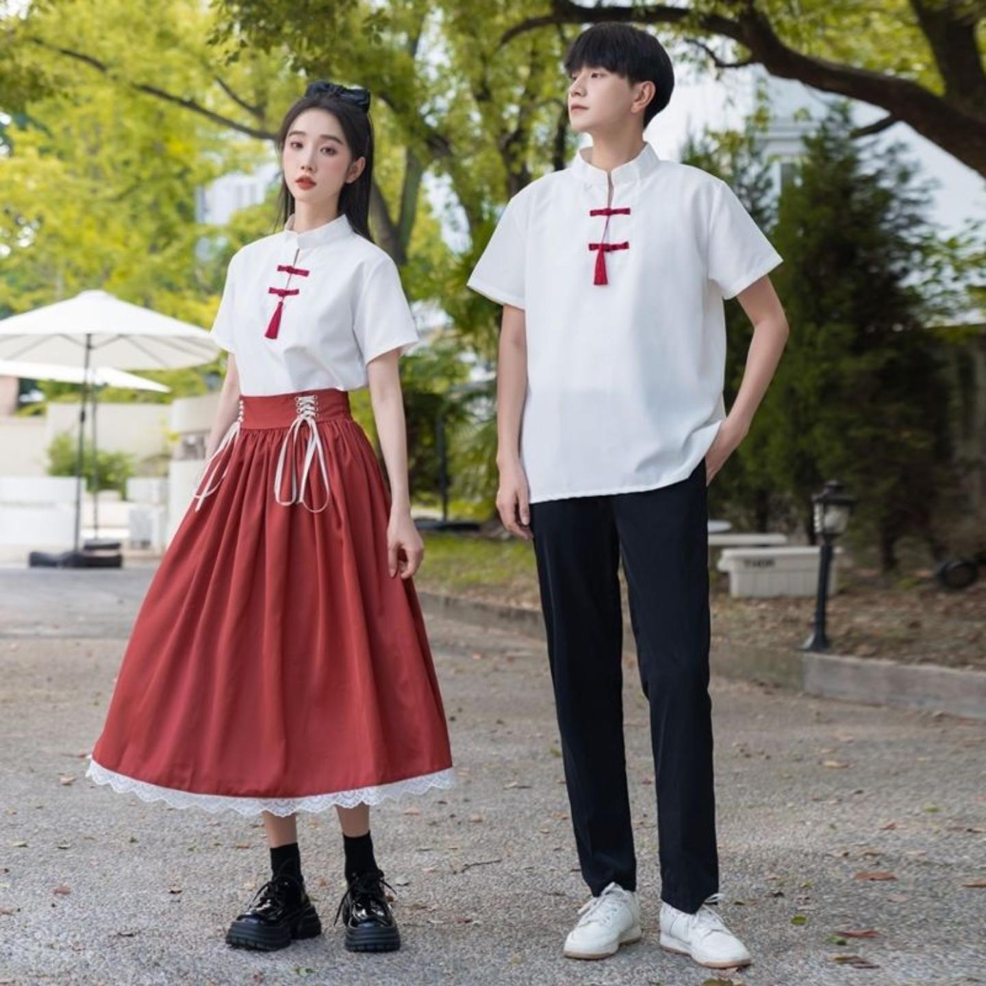 中学生运动会开幕式演出服长裙
