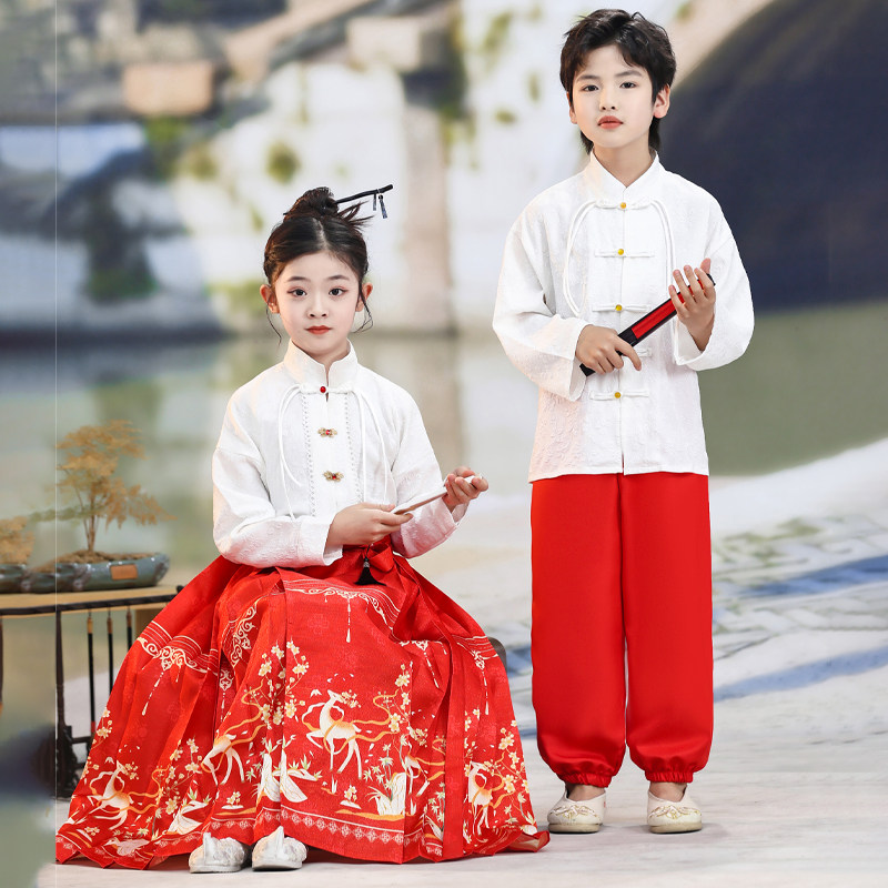 六一儿童合唱演出服马面裙开幕式啦啦队表演服中国风朗诵表演服装,童装/婴儿装/亲子装,儿童演出服,淘宝优惠券,粉丝福利购,淘宝优惠卷