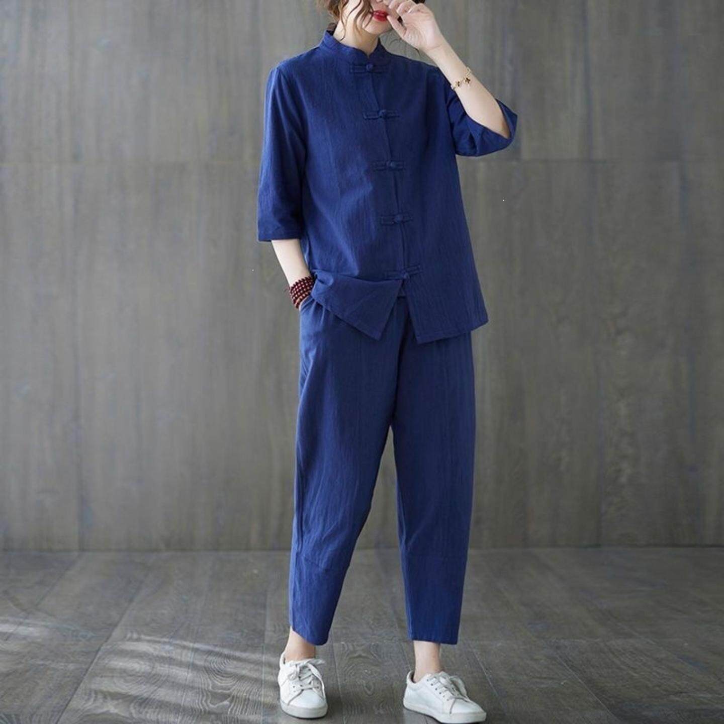 居士服女佛系衣服年轻款夏季禅意