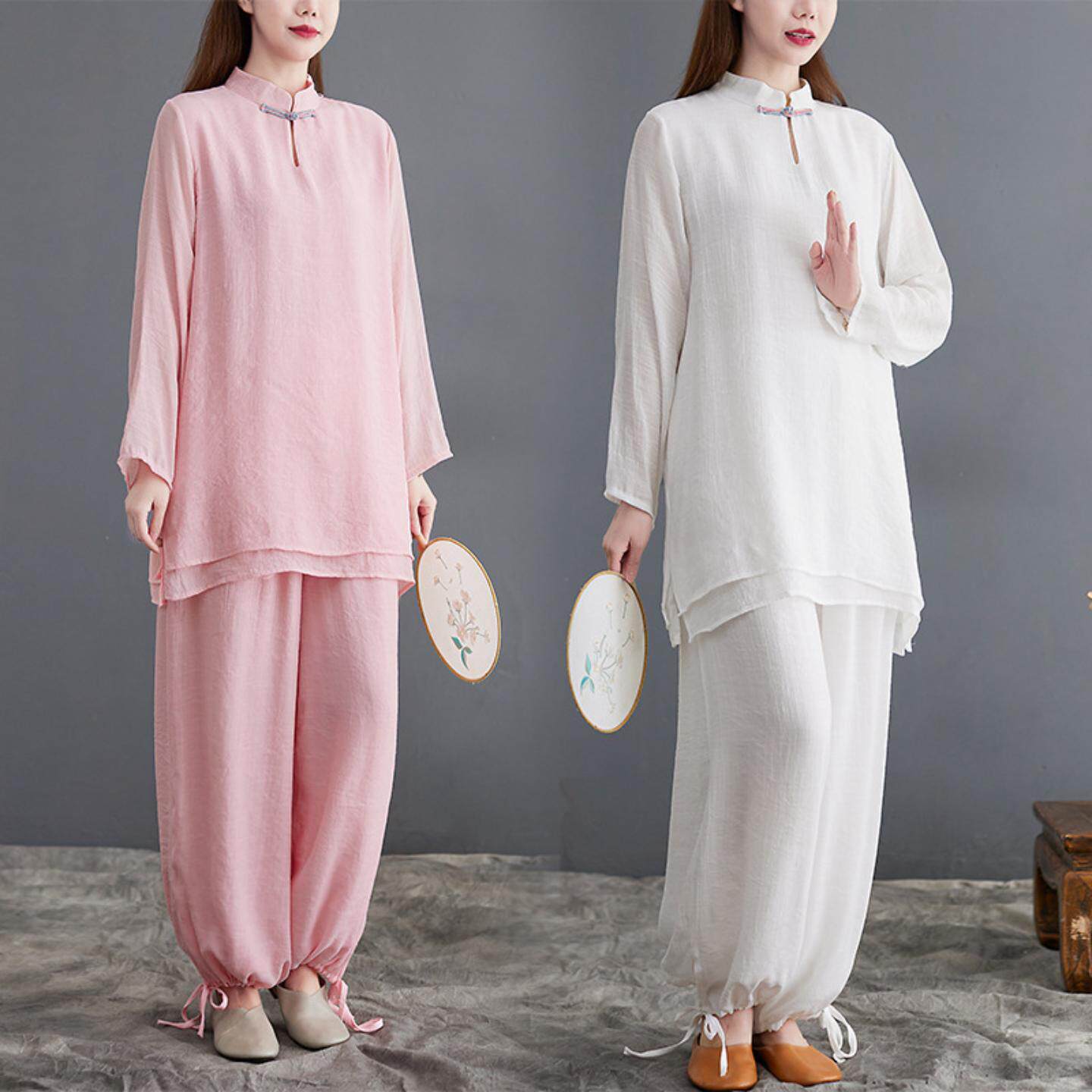 2024秋夏季居士服女佛系衣服禅意