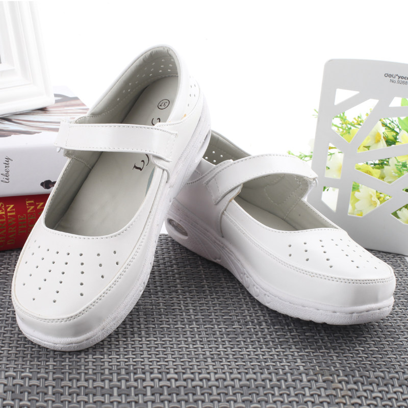 气垫护士鞋白色透气真皮凉鞋孕妇妈妈春夏季休闲鞋慕伊莱,女鞋,浅口单鞋,淘宝优惠券,粉丝福利购,淘宝优惠卷