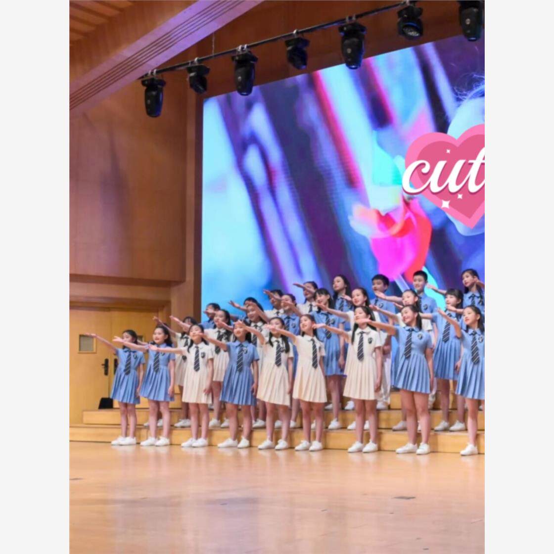 学生合唱服儿童演出服学院风中小学生高中学生班服毕业季班服装