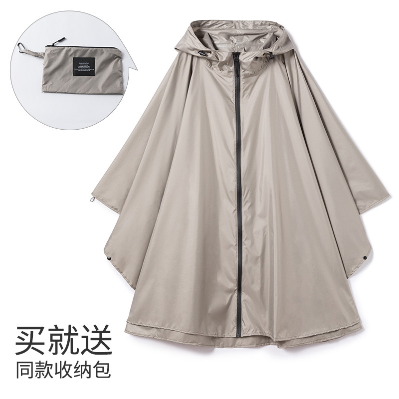 时尚成人斗篷雨衣轻薄透气大码户外徒步骑车全身防雨加长加大风衣