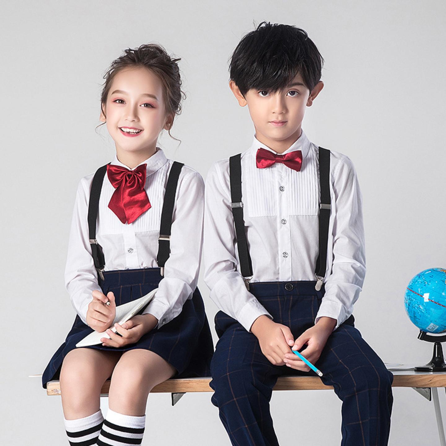 六一儿童演出服男童背带裤女童