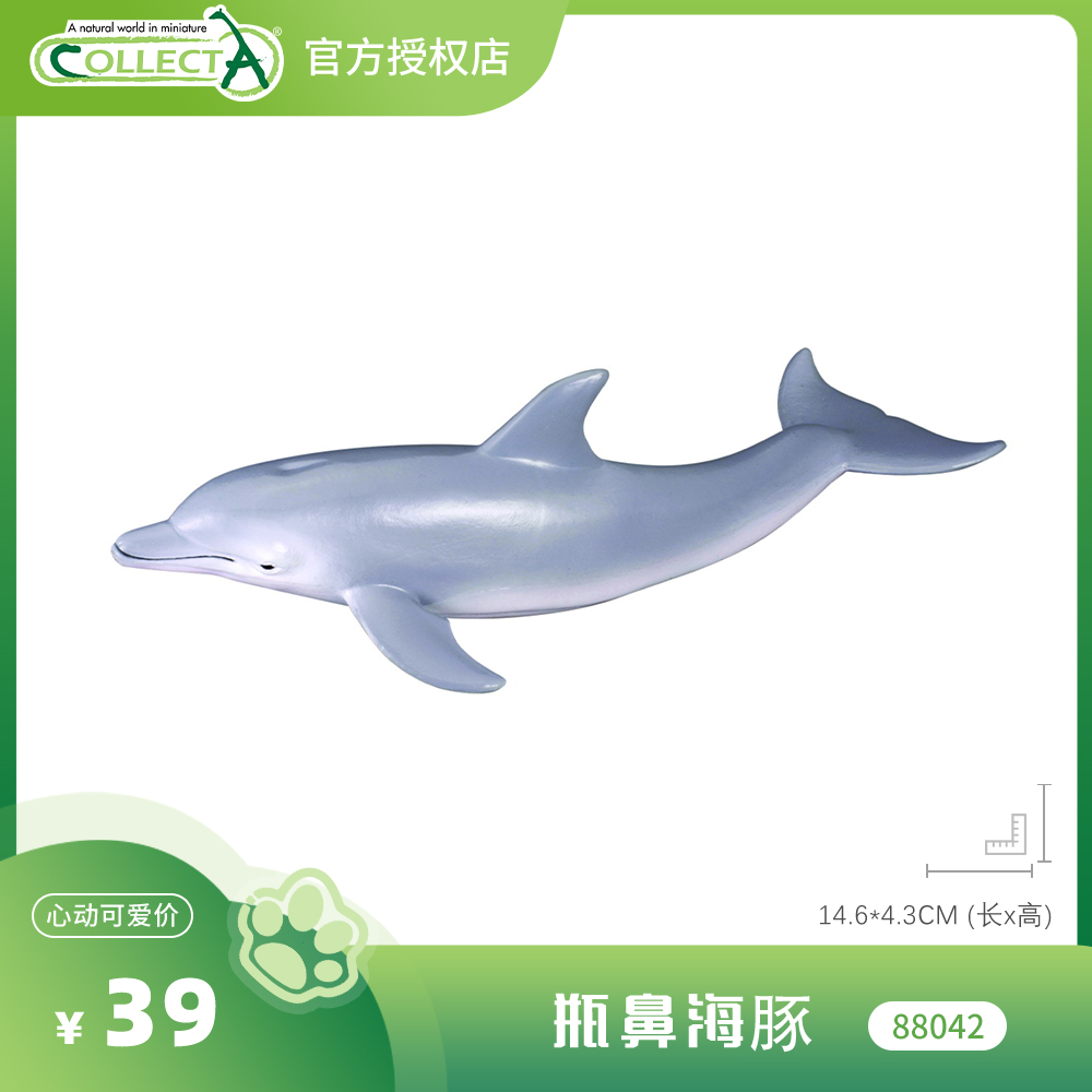 【瓶鼻海豚/幼瓶鼻海豚】CollectA官方授权正版动物模型早教玩具
