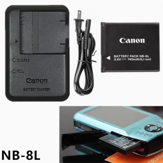 佳能PC1589 PC1474 PC1585 PC1590照相机NB-8L电池/充电器/数据线