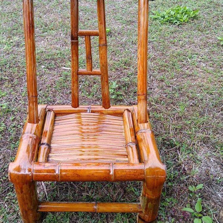 靠背老式竹椅子凳子手工复古客厅餐椅茶几阳台乘凉庭院户外椅子