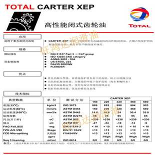 150 XEP 220 320 680 道达尔科塔尔XEP150齿轮油TOTAL 460 CARTER